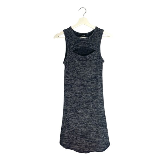 Aritzia Wilfred Free Heathered Navy Stretch Cut Out Dress Size Small - Picture 1 of 7